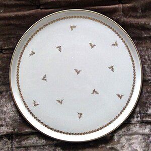 *Rare* Limoges France Tharaud White W/ Gold Pattern Platter 12 1/2" Excellent!